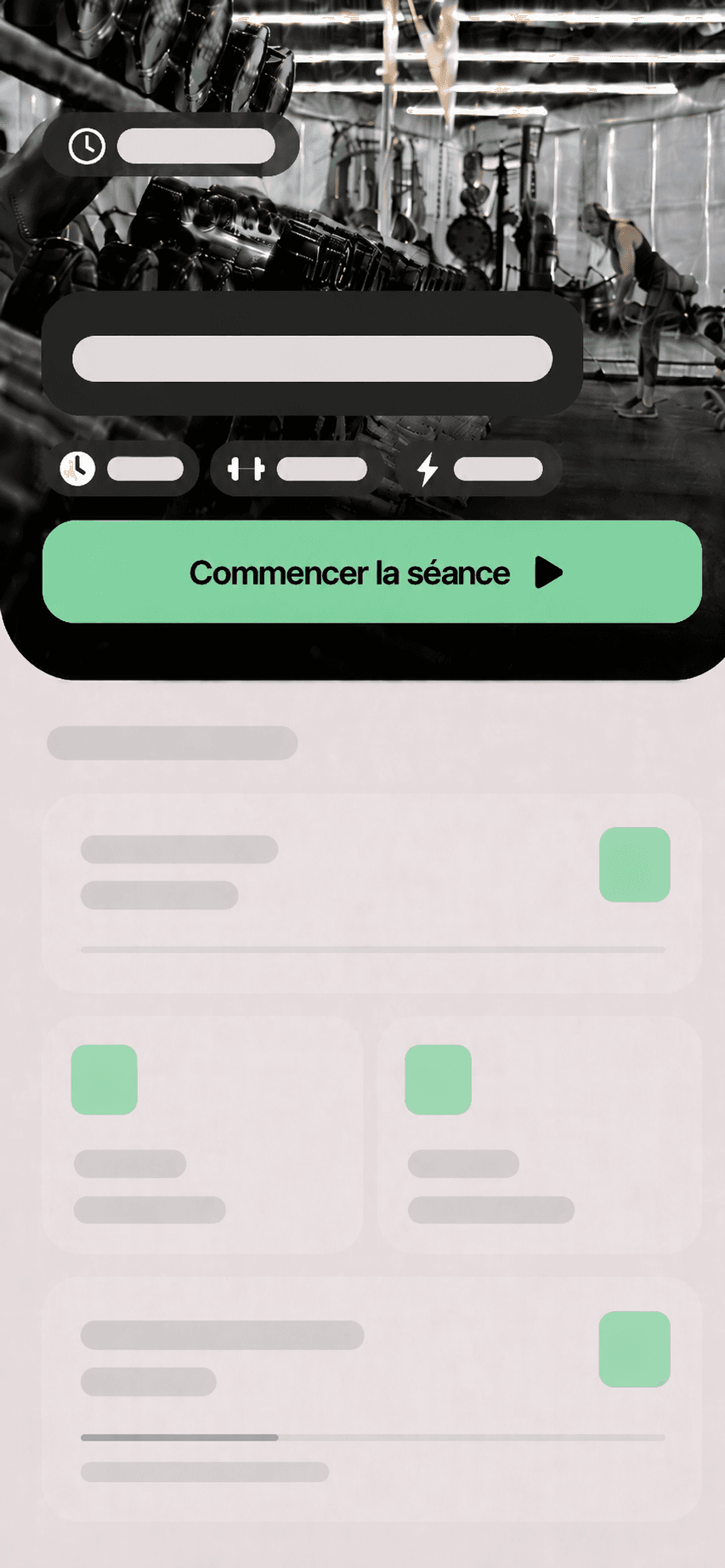 L'app PRFORM sur iPhone : la séance du jour prête à être lancée