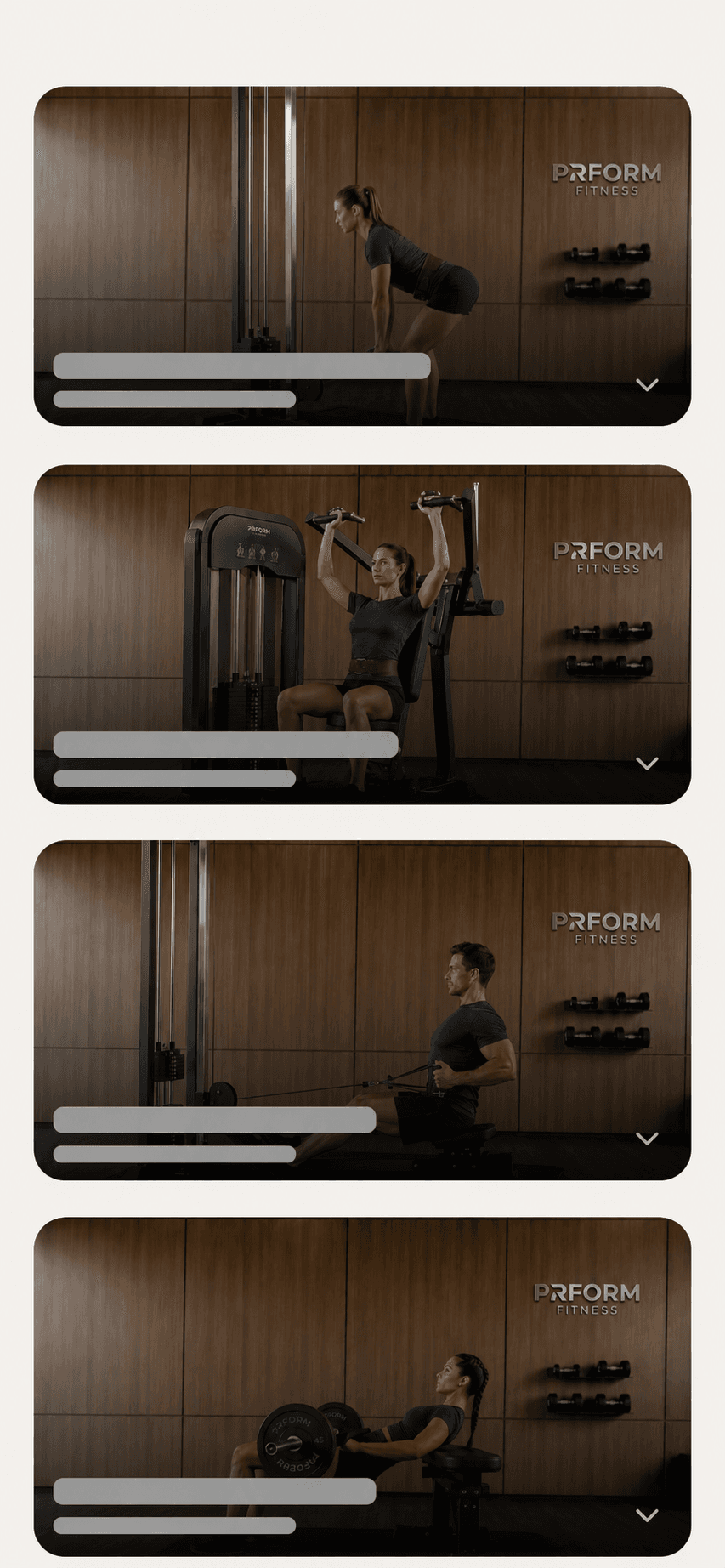 Bibliothèque d’exercices PRFORM avec vidéos de démonstration